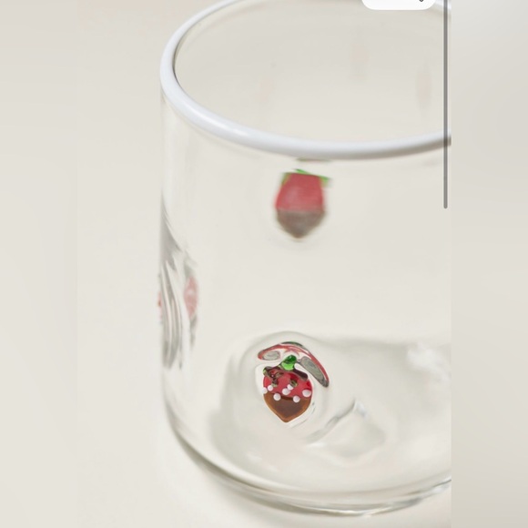 Anthropologie Icon Juice Glass, Chocolate Strawberry NWT - Picture 2 of 2